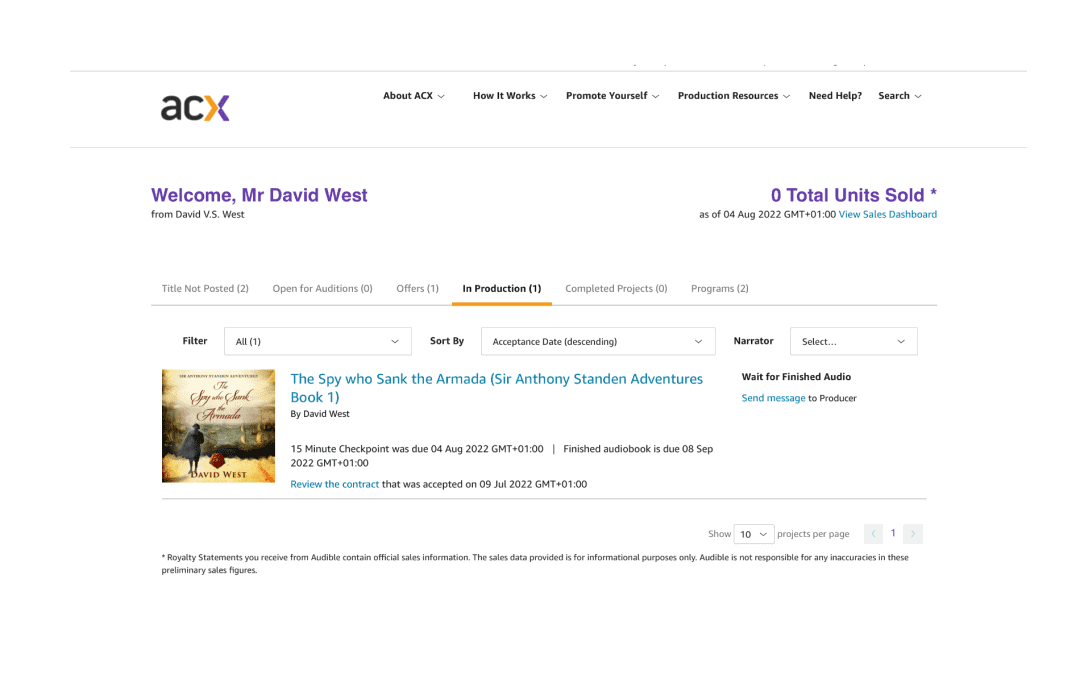 Audiobooks and ACX